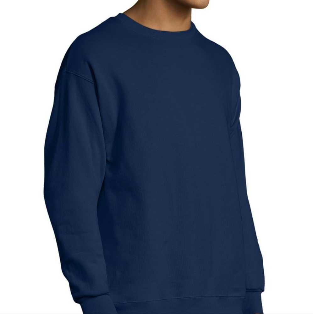 Hanes EcoSmart Crewneck Men's Long Sleeve Sweatshirt Navy XL/TG/XG
